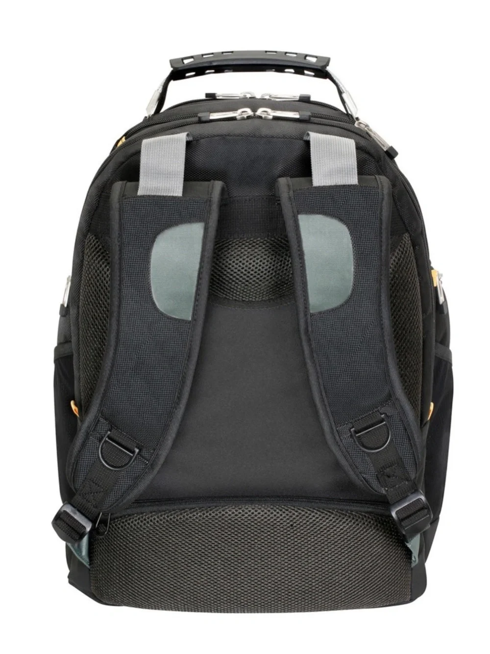 Targus Black and Gray Laptop Backpack with Yellow Accents